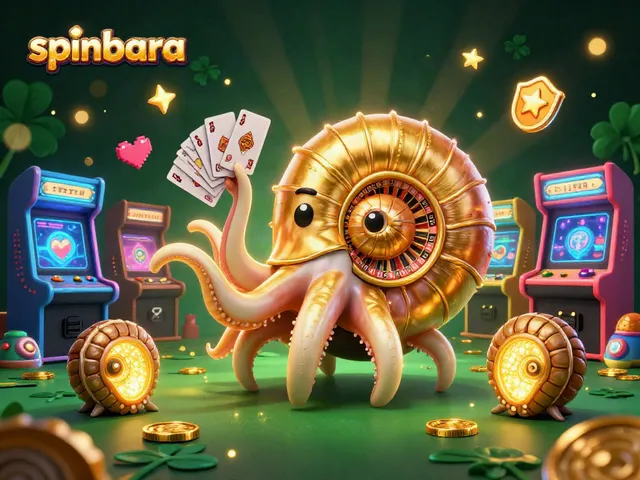 Win big at Spinbara with vibrant casino games featuring a giant nautilus roulette wheel!